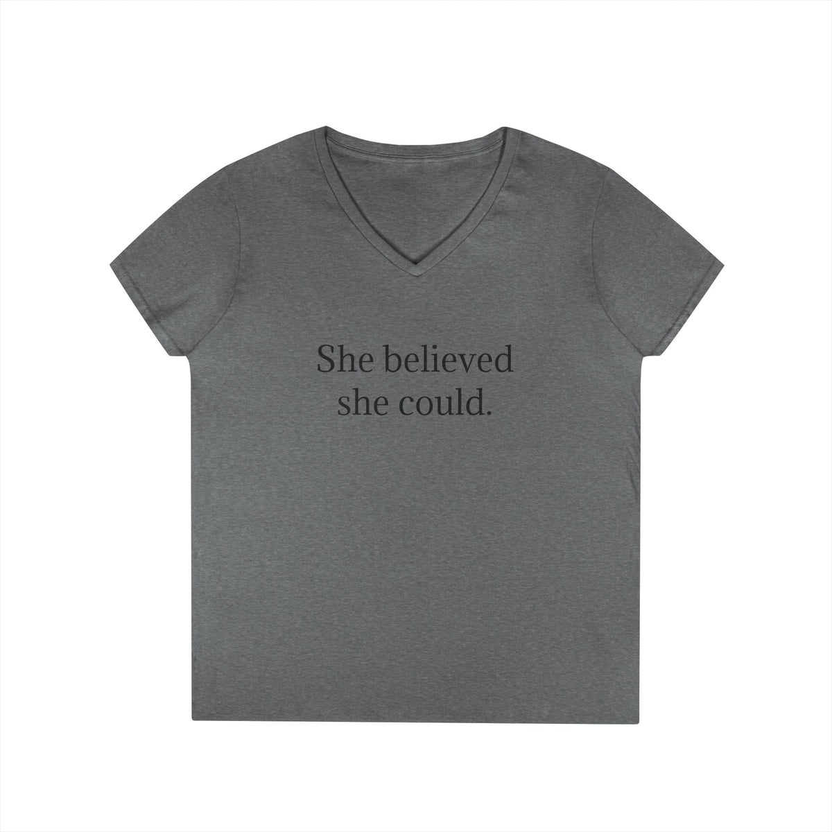 She Believed She Could. So She Bought the Horse Tee in Graphite Heather