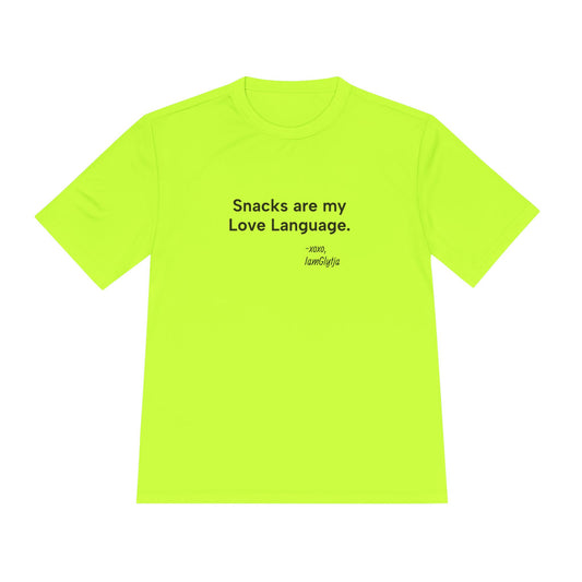 "Snacks Are My Love Language" Women's Trail Riding T-Shirt