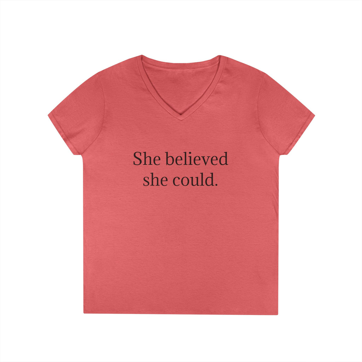 She Believed She Could. So She Became the Boss Mare Tee in Coral Silk