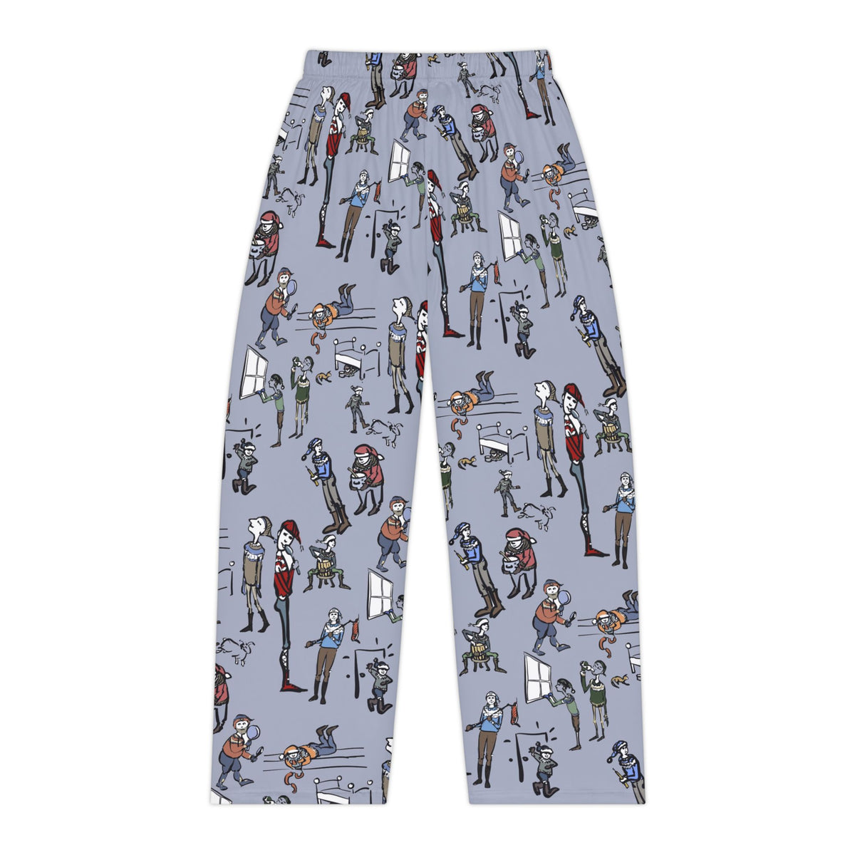 Yule Lads brushed pajama pants, back view