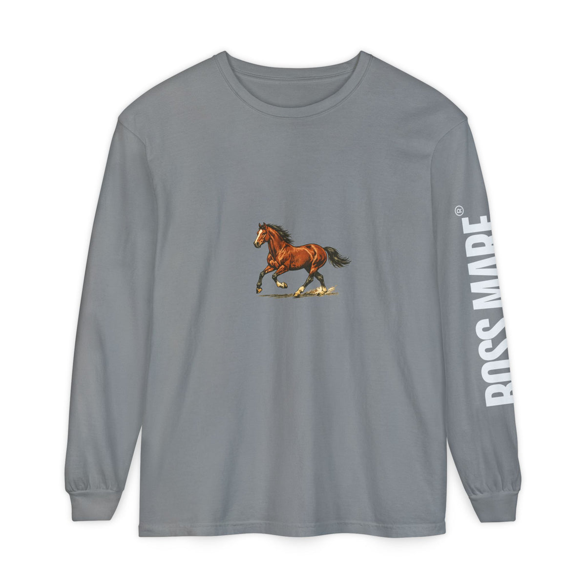 Boss Mare Long Sleeve T-Shirt in Grey