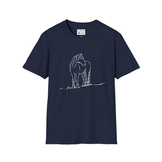 Hermi horse tee illustrated by Charlotte Guernsey