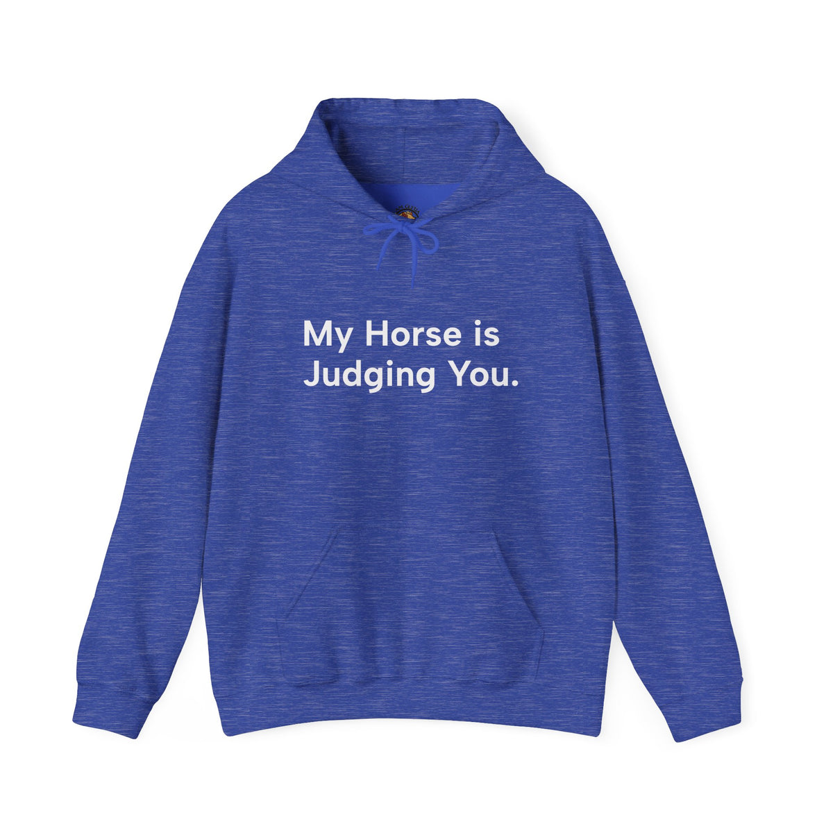My Horse Is Judging You Hoodie in Heather Sport Royal