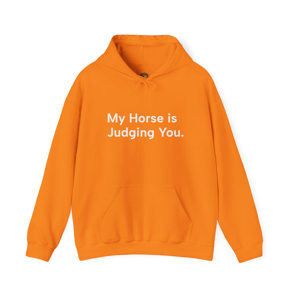 My Horse Is Judging You Hoodie in Safety Orange