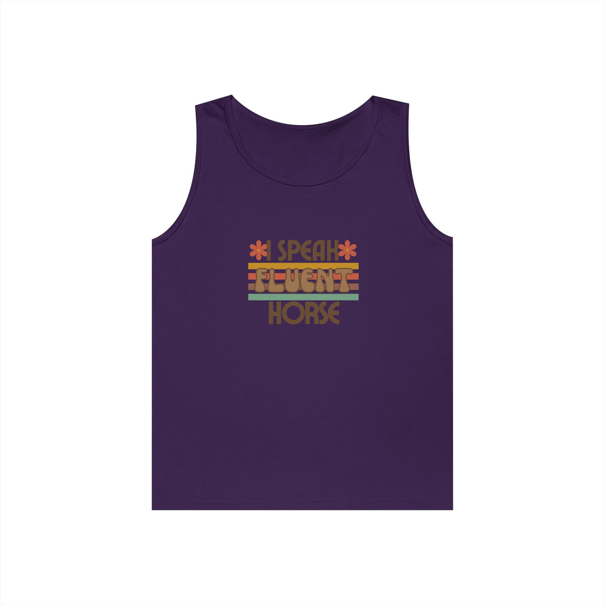 I Speak Fluent Horse Tank in Purple
