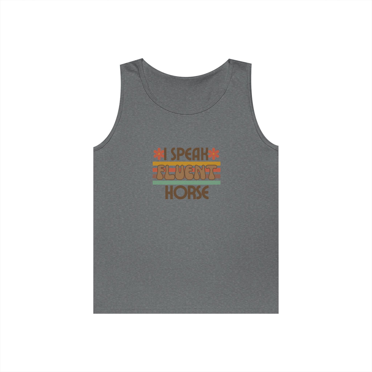 I Speak Fluent Horse Tank in Graphite Heather