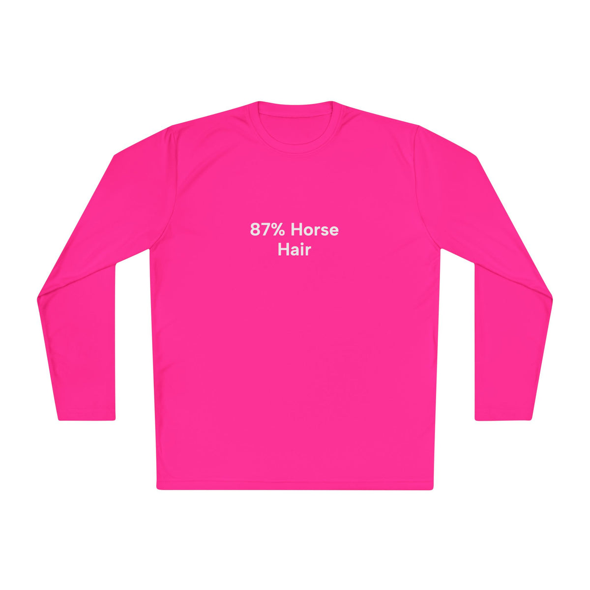 87% Horse Hair long sleeve horse tee, logo on back, by IamGlytja