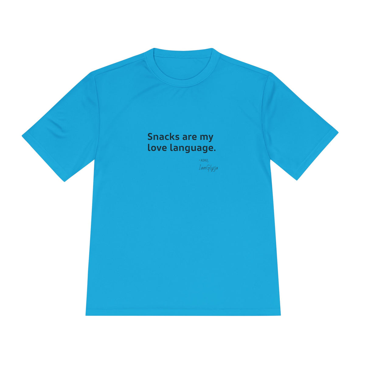 Snacks Are My Love Language Tee in Atomic Blue
