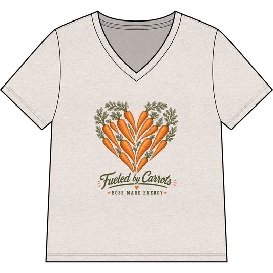 "Fueled by Carrots" V-Neck Tee