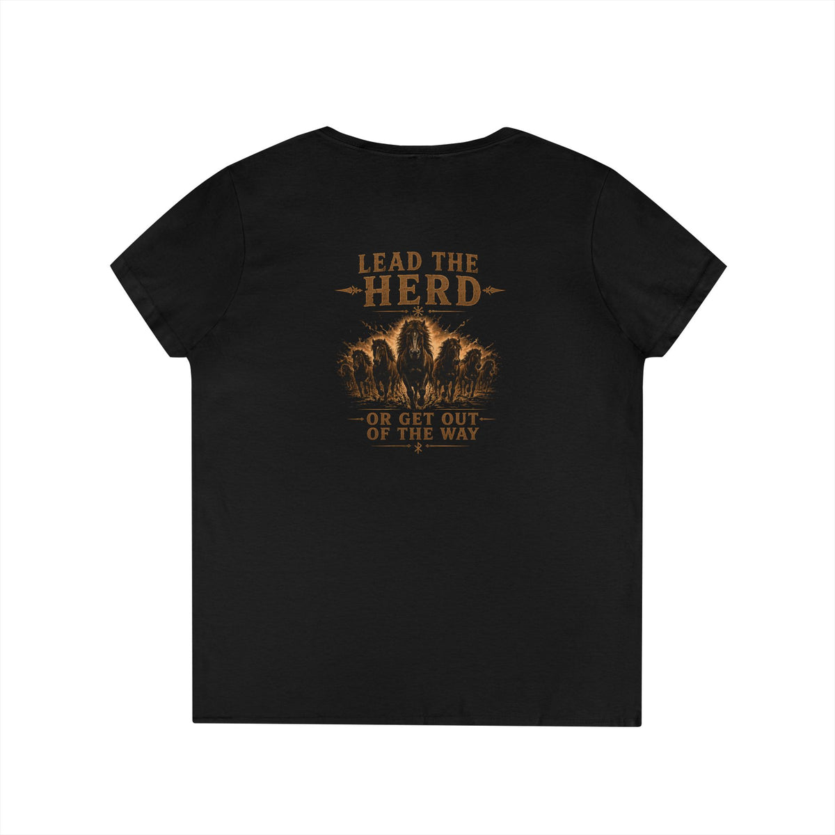 Black t-shirt on a white background