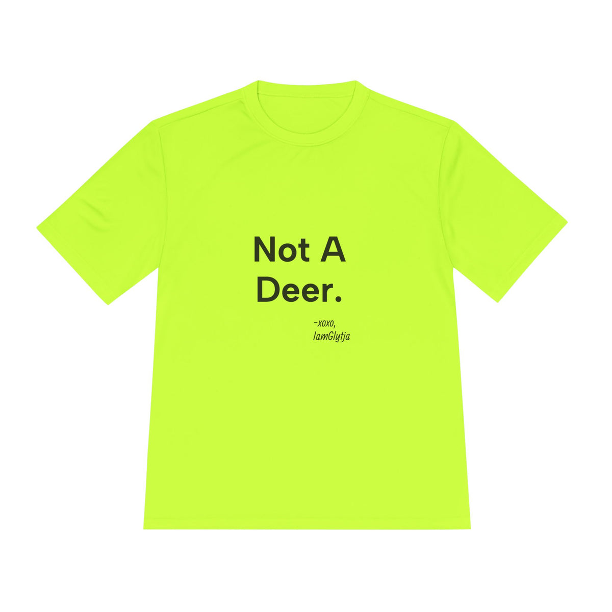 Not a Deer Women's High-Vis Trail Tee in Neon Yellow