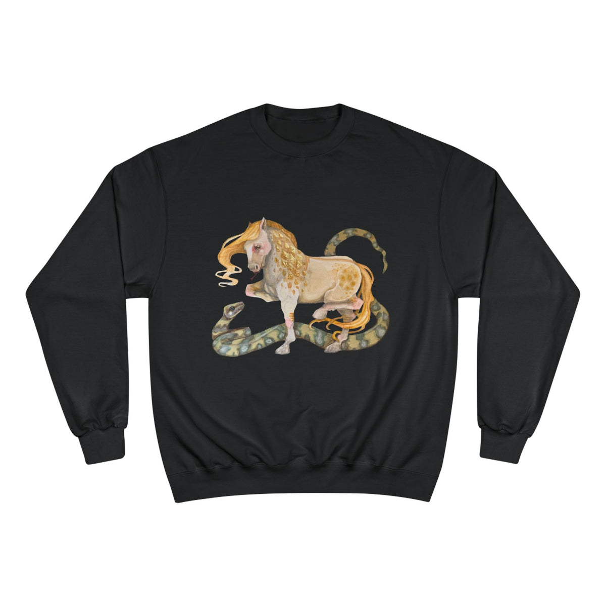 Year of the Horse Sweatshirt by Signe Sanne in Black