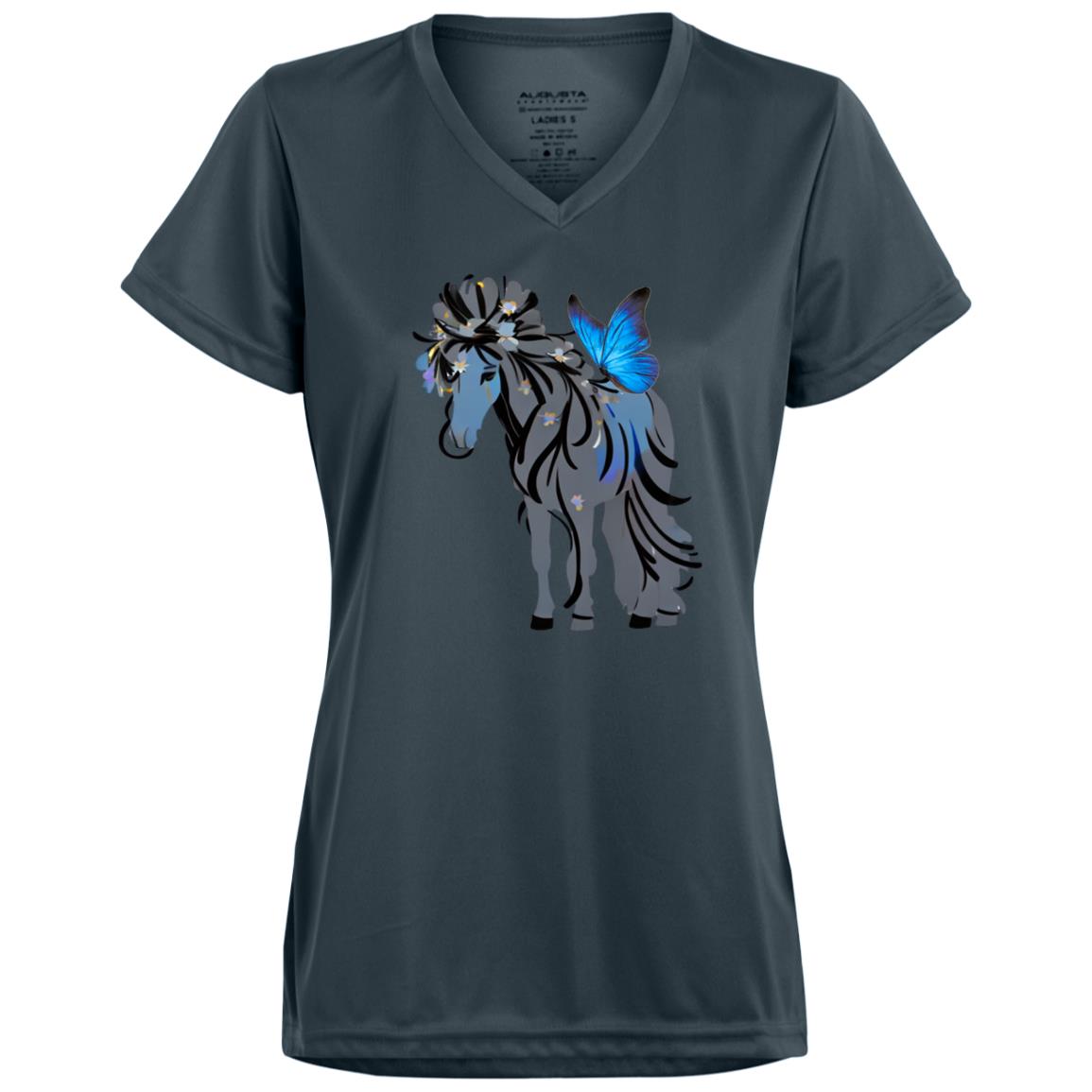 Gussy and the butterfly 1790 Ladies’ Moisture-Wicking V-Neck Tee