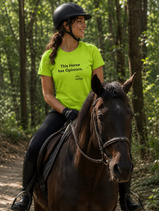 This Horse Has Opinions women's trail riding tee by IamGlytja
