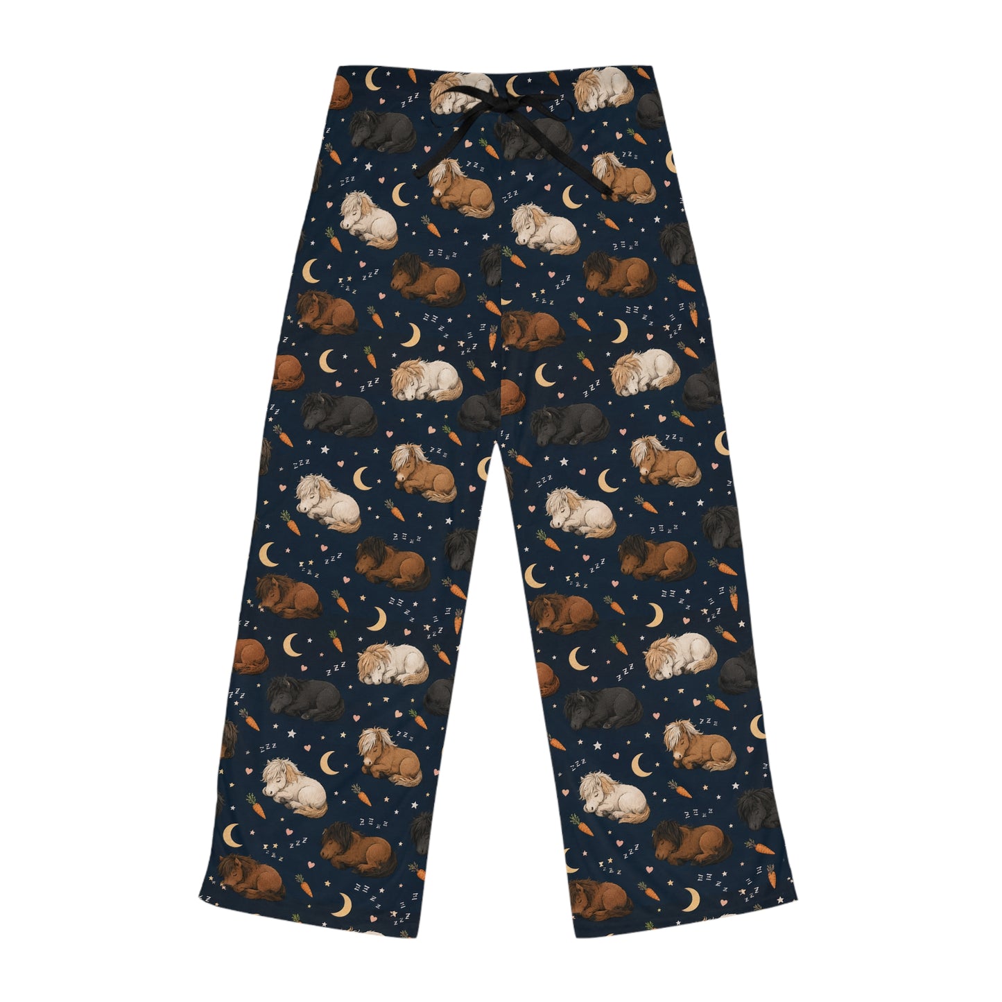 Boss Mare Dreaming of Carrots Pajama Bottoms with sleepy Icelandic horses by IamGlytja