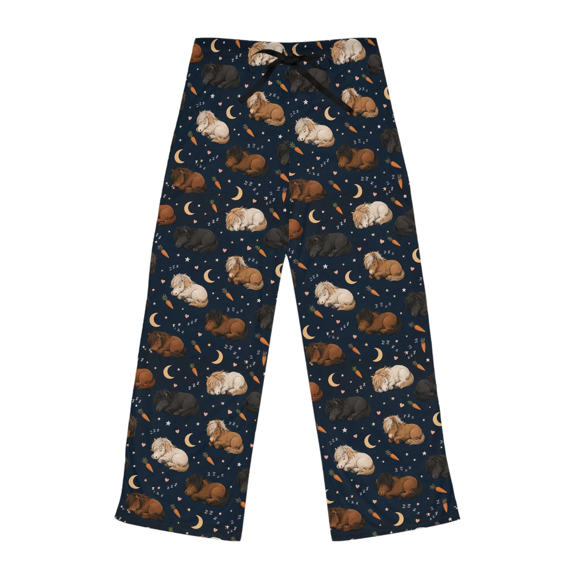Boss Mare Dreaming of Carrots Pajama Bottoms with sleepy Icelandic horses by IamGlytja