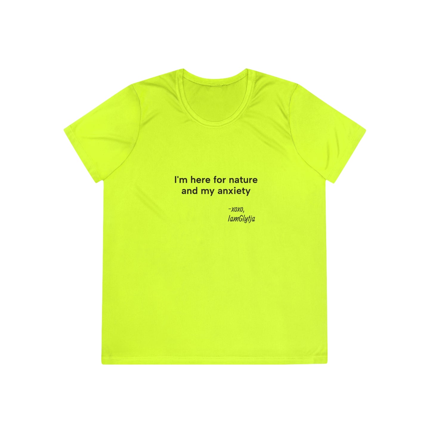 "I'm here for nature and my anxiety" Ladies Trail Riding Tee