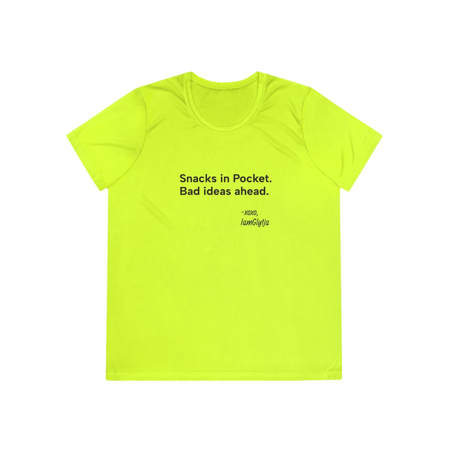 "Snacks in Pocket. Bad ideas ahead." Ladies Trail Riding Tee