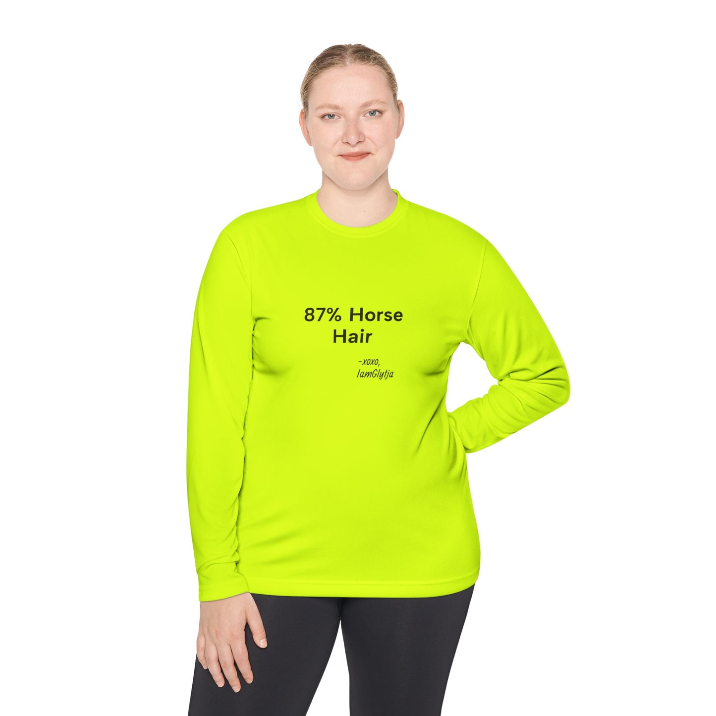 "87% Horse Hair" Ladies Trail Riding Long Sleeve Tee