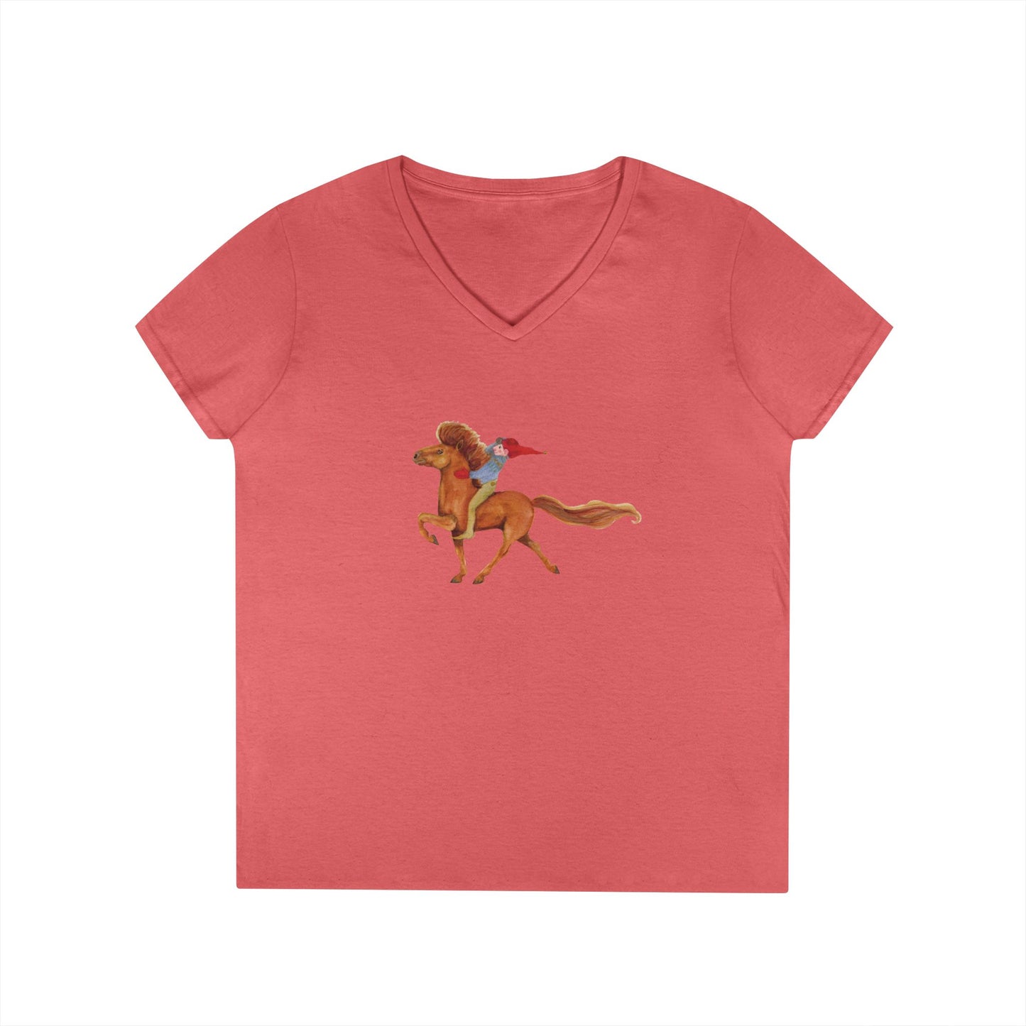 red t-shirt with troll riding Frodi horse