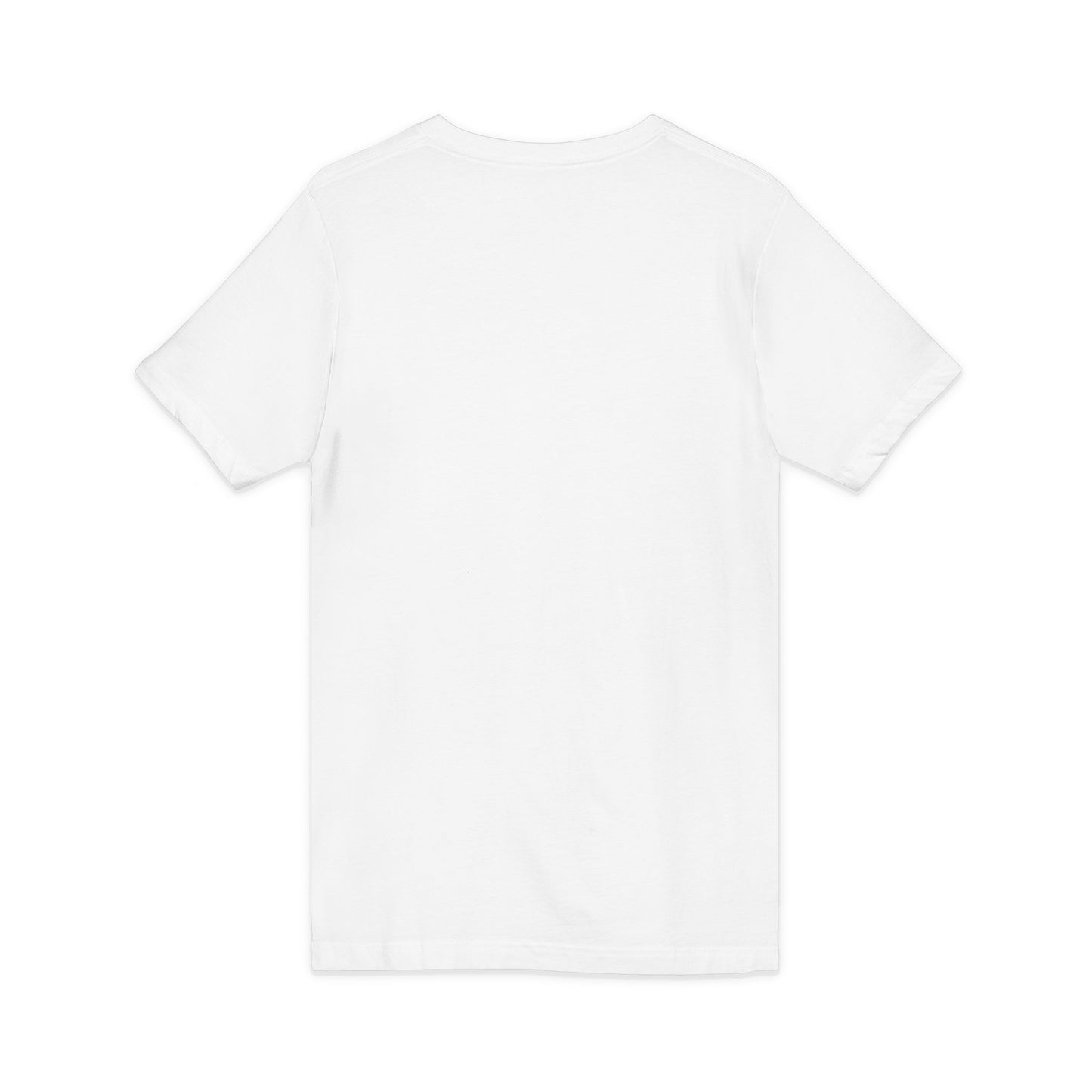 Plain white t-shirt on a light gray background