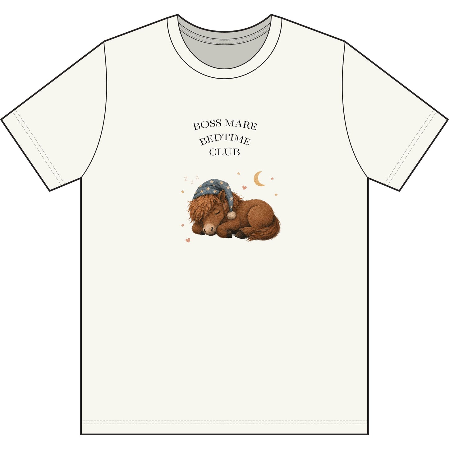 Dreaming of Carrots horse pajama top, front view