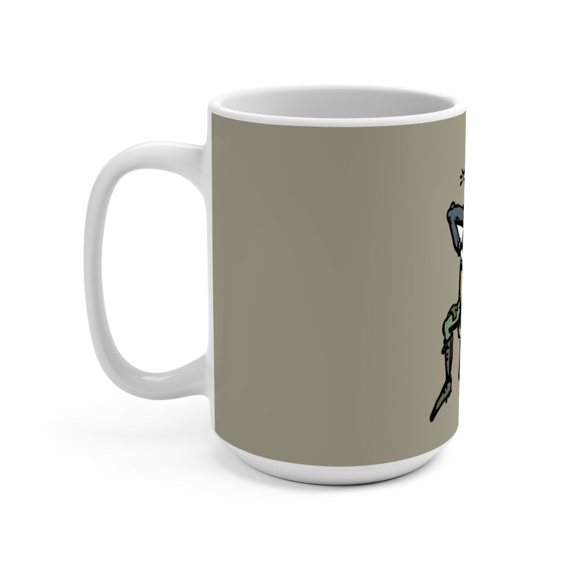 Skyr Gobbler Yule Lad mug, handle view