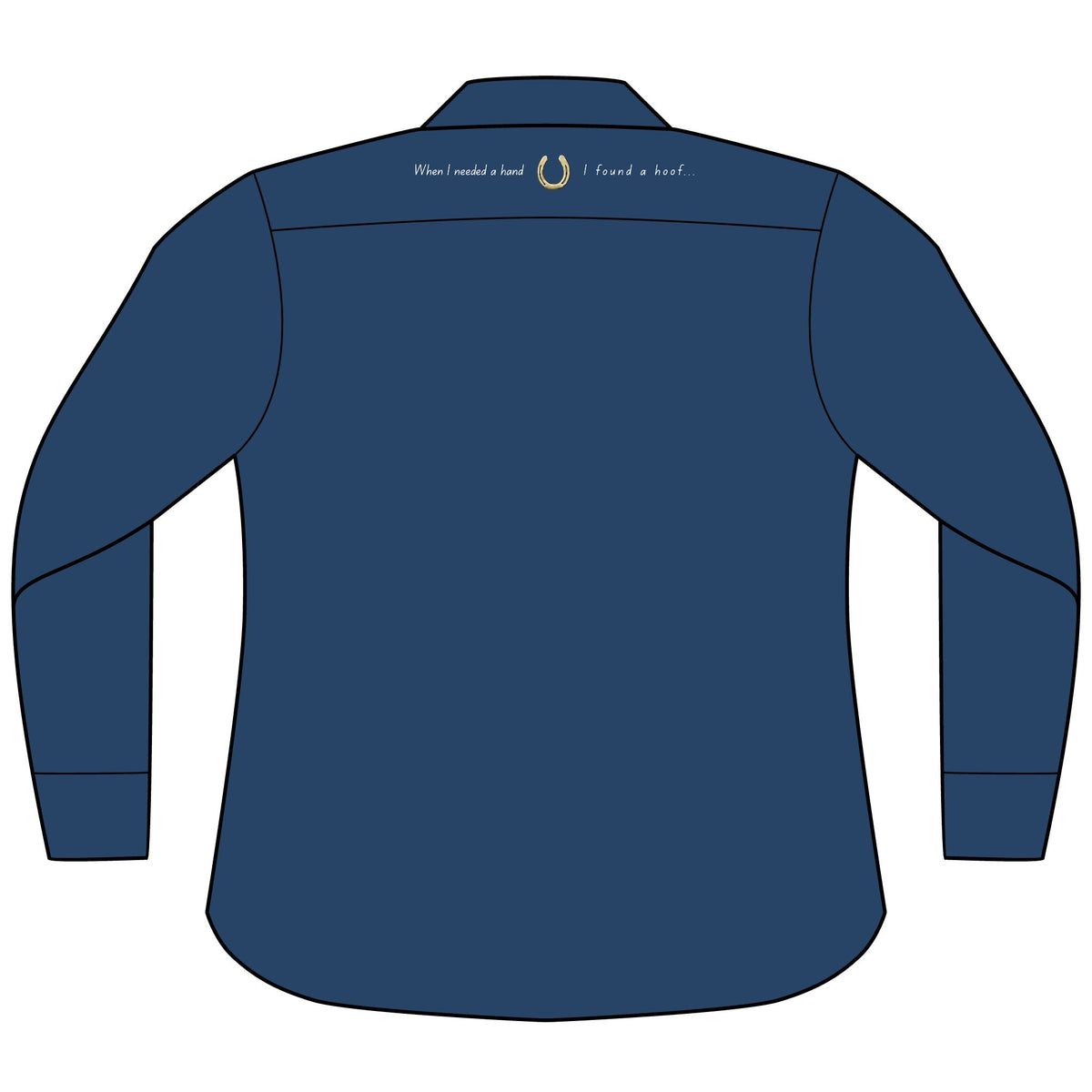 I Found a Hoof denim shirt in faded blue and ink blue
