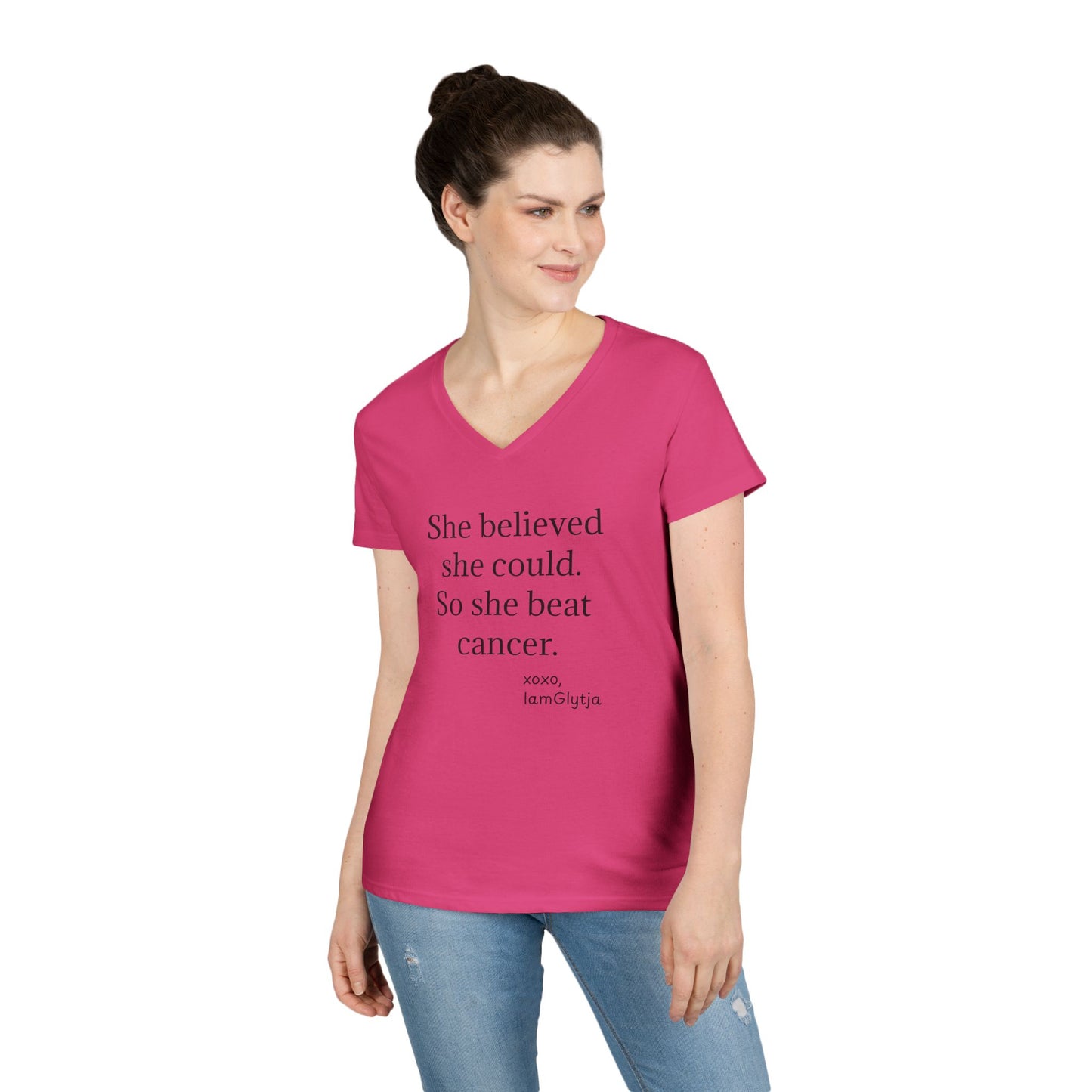 "She believed she could. So she beat cancer" tee