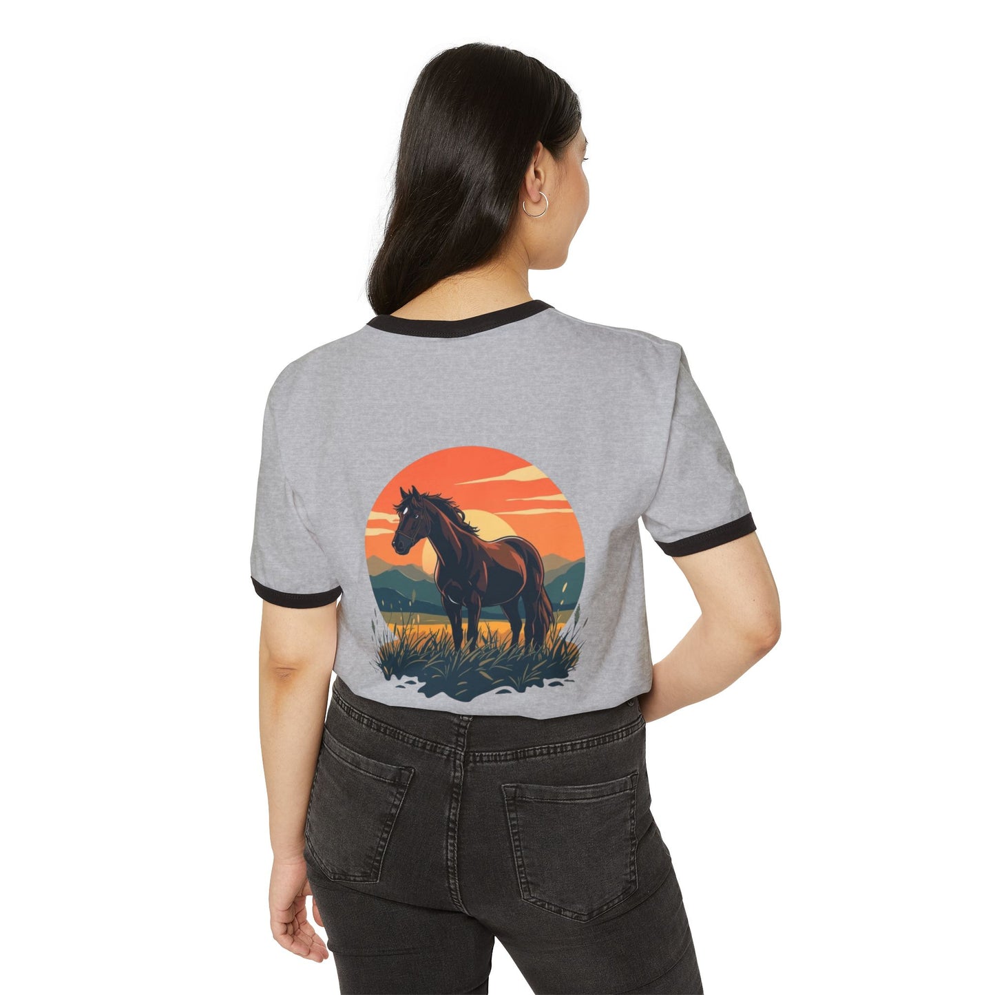 The Boss Mare Sunset Ringer Tee