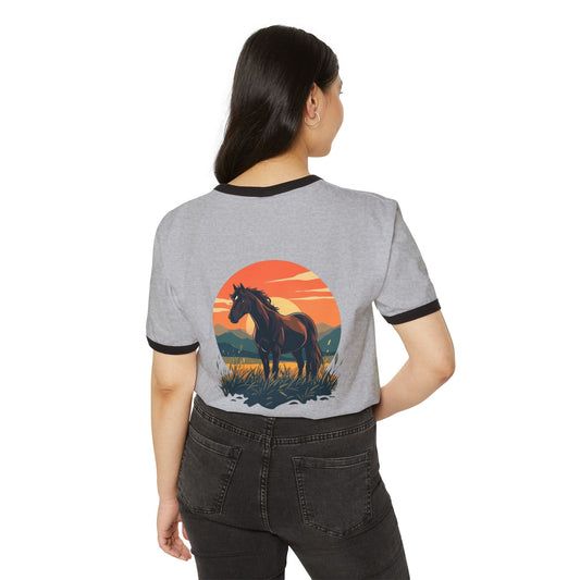 The Boss Mare Sunset Ringer Tee