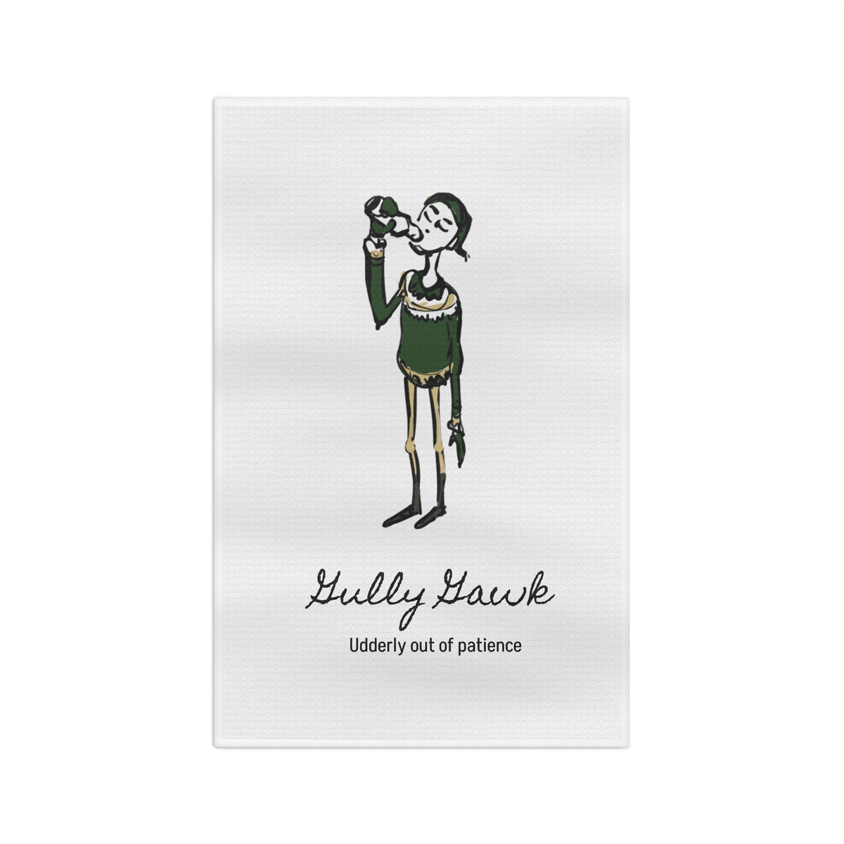 Midnight Snacks Have Witnesses. | Gully Gawk Yule Lad Kitchen Towel