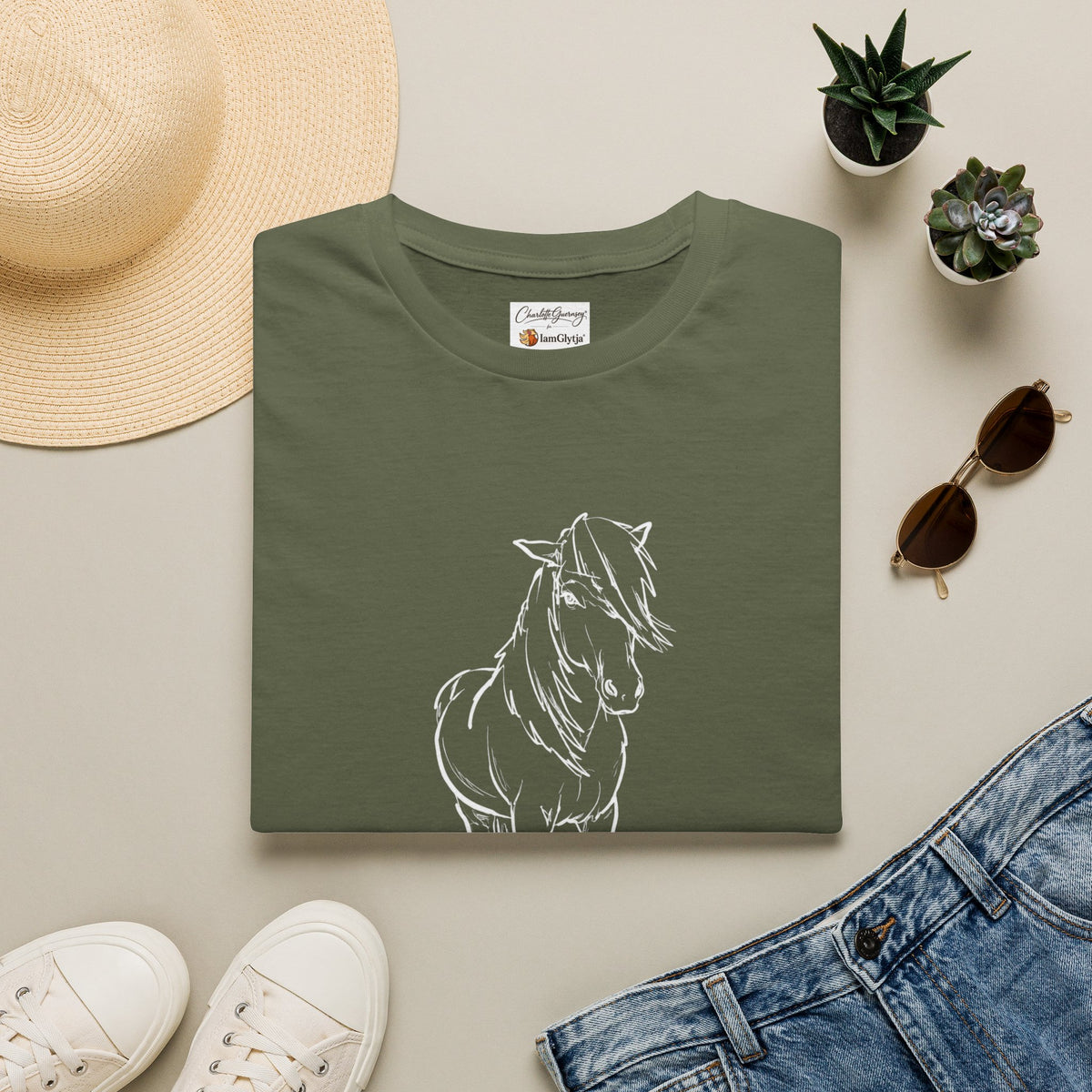 Fróði Icelandic horse t-shirt in royal blue