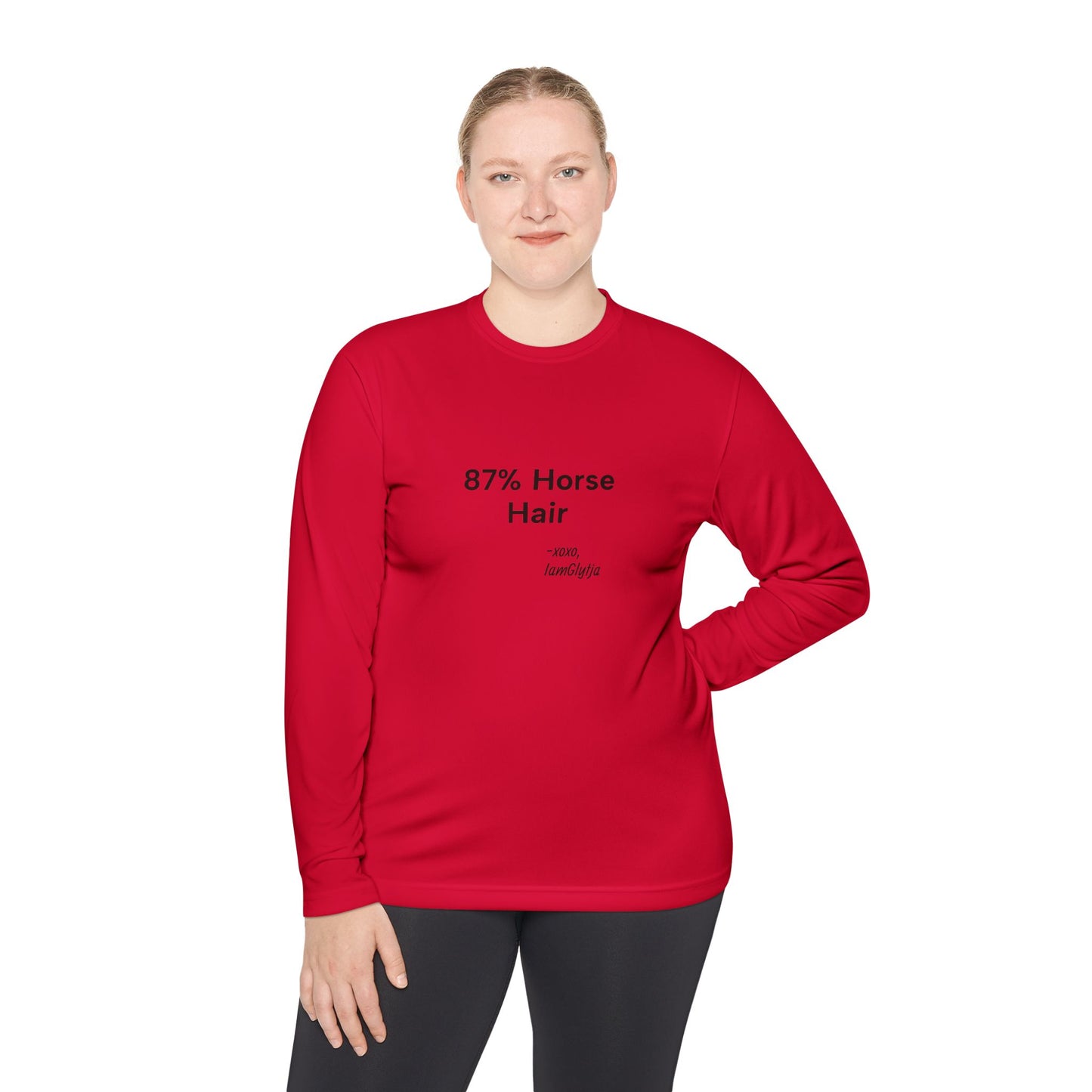 "87% Horse Hair" Ladies Trail Riding Long Sleeve Tee