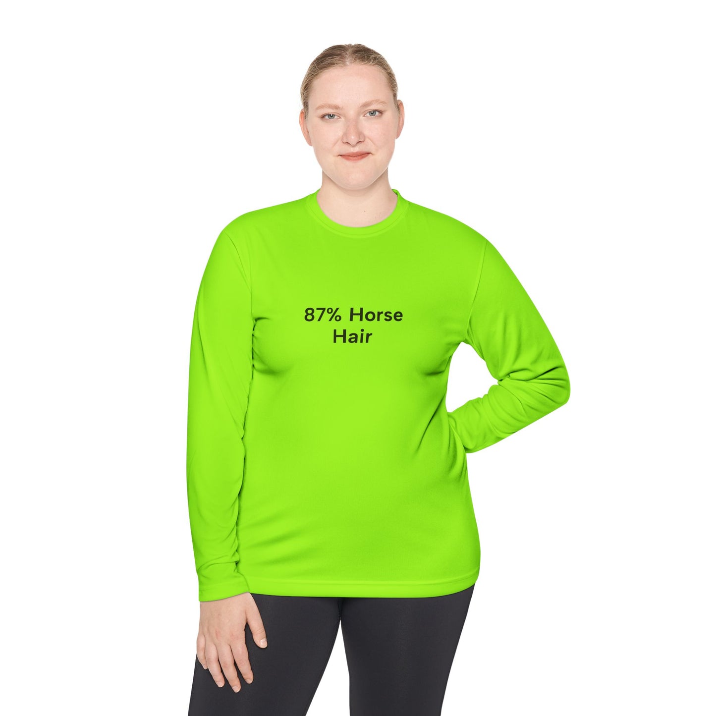Copy of "87% Horse Hair" Ladies Trail Riding Long Sleeve Tee (logo on back)