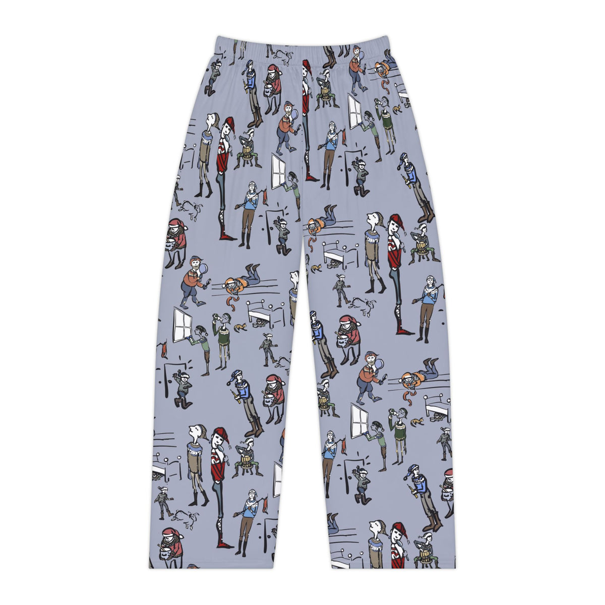 Brushed Yule Lads Christmas pajama pants with Charlotte Guernsey's Icelandic Yule Lad print