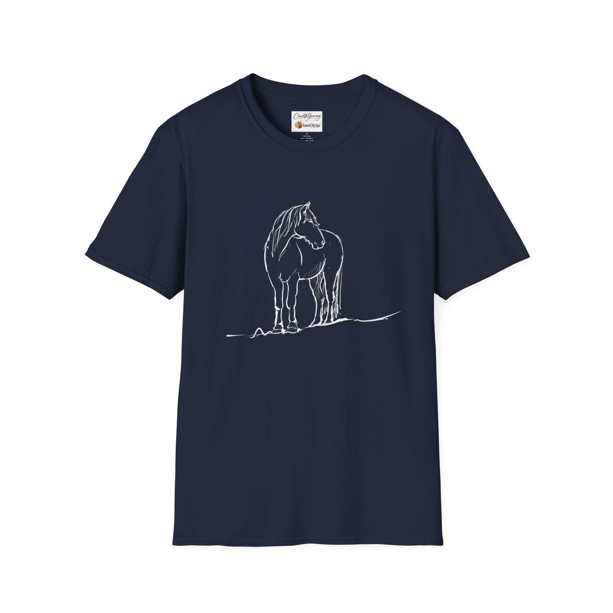 Hermi horse tee illustrated by Charlotte Guernsey