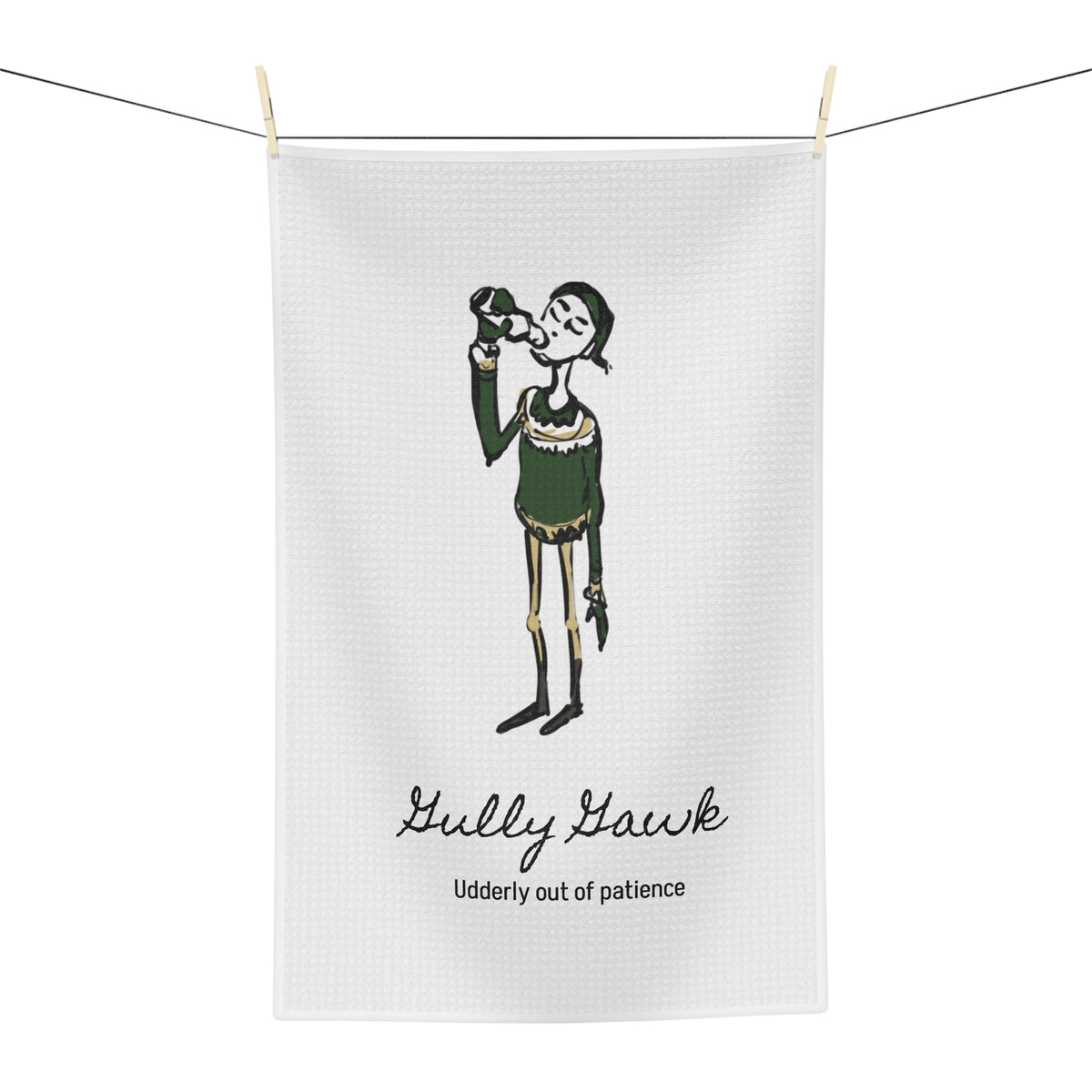 Midnight Snacks Have Witnesses. | Gully Gawk Yule Lad Kitchen Towel
