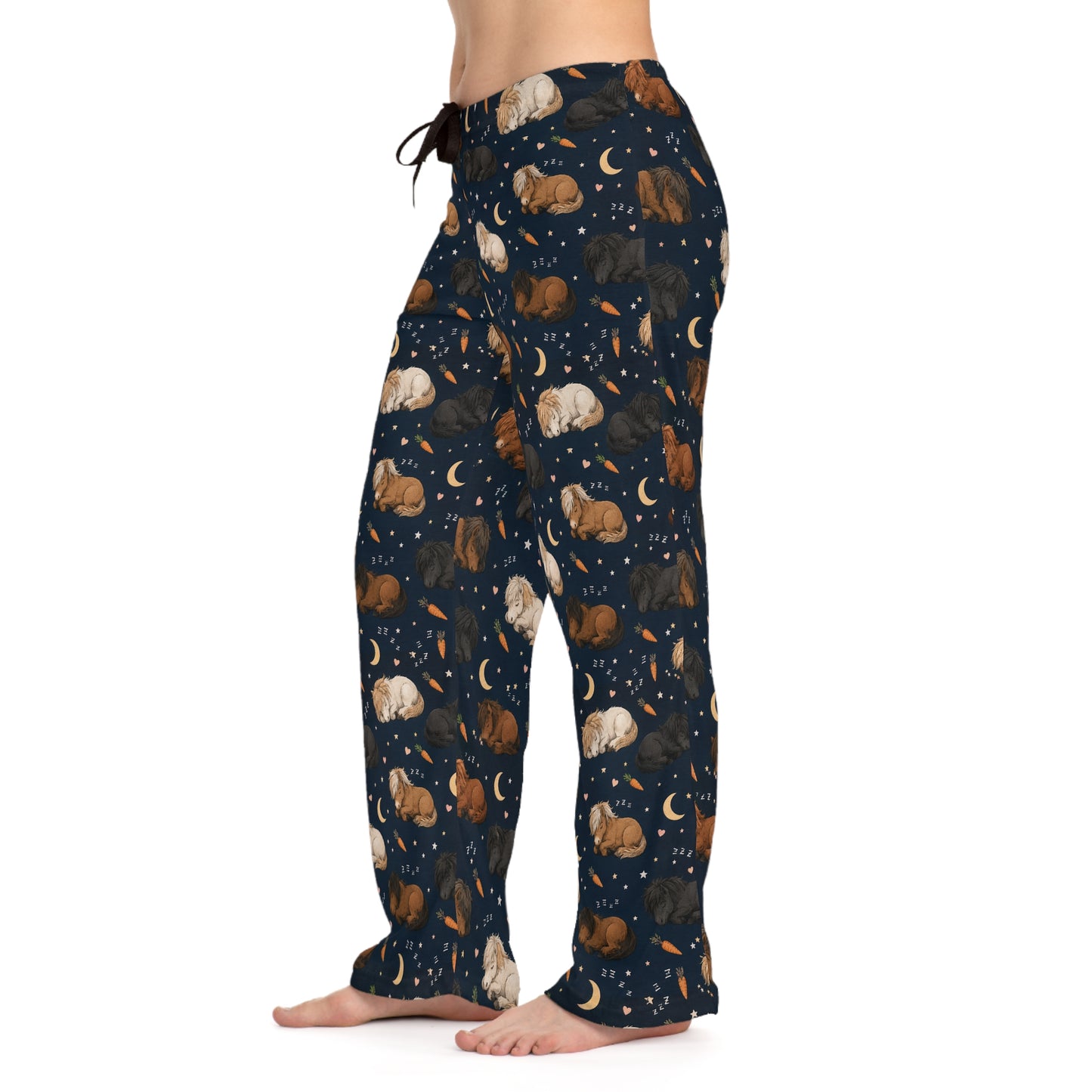 Dreaming of Carrots pajama pants print close-up