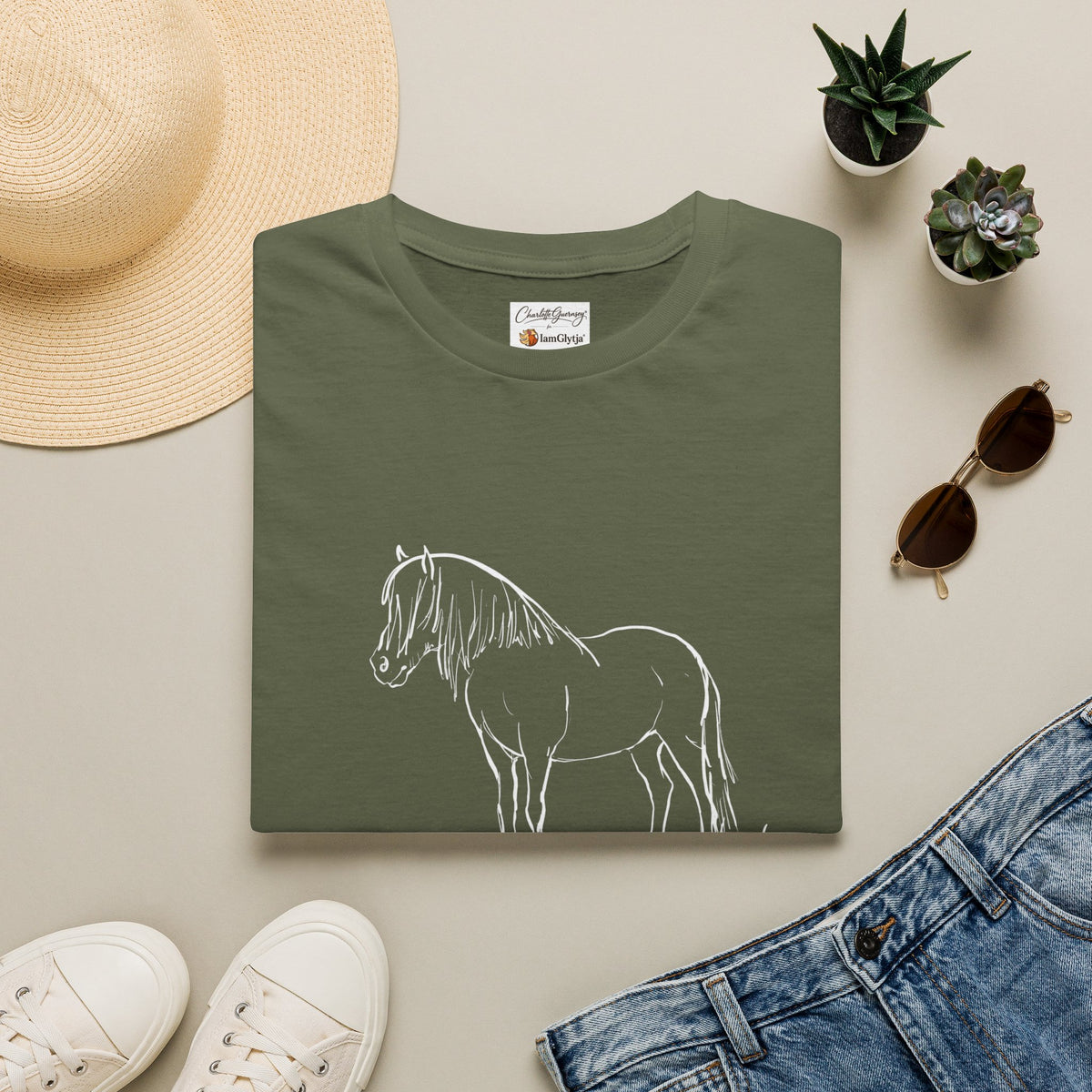 Gössi Icelandic horse t-shirt in dark chocolate