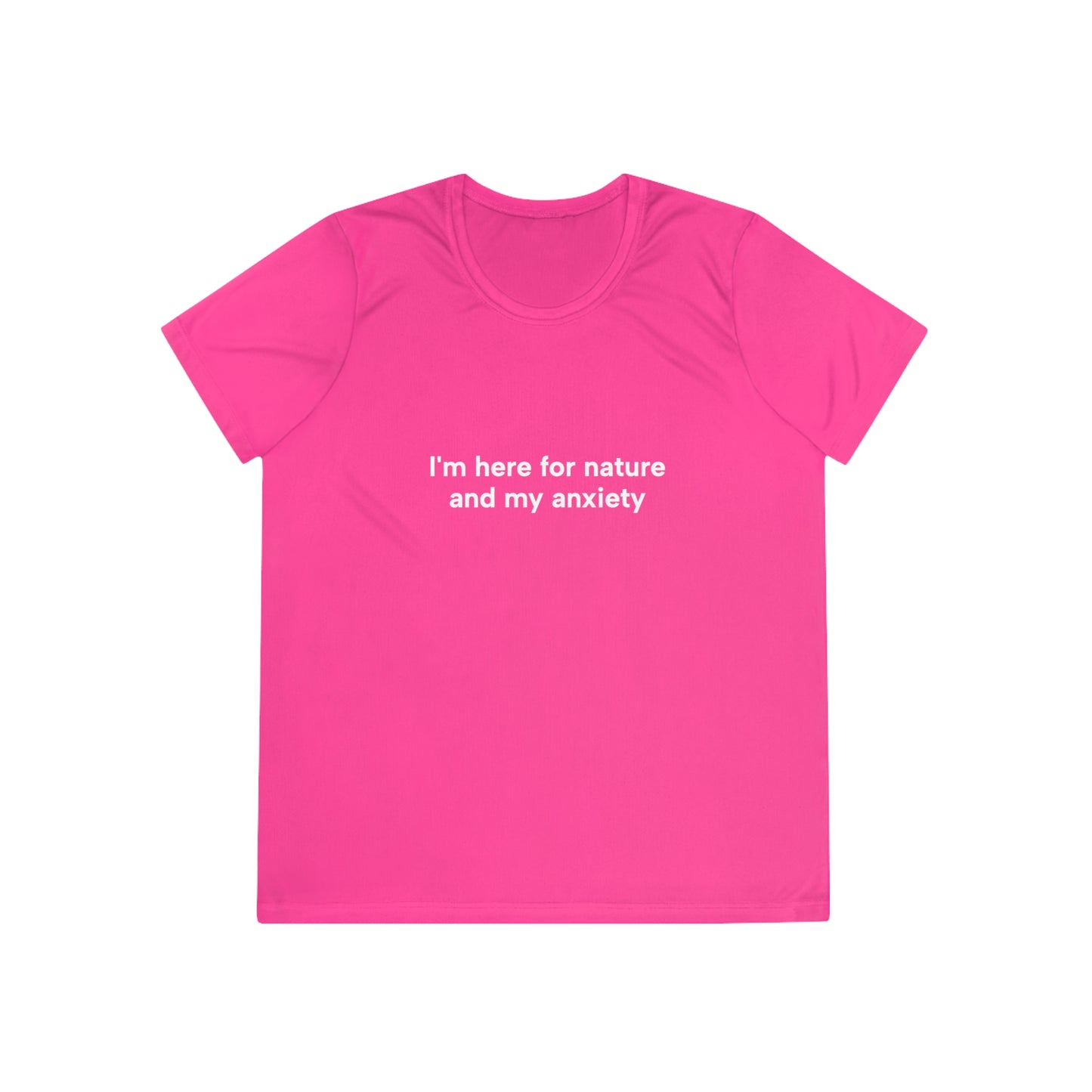 "I'm here for nature and my anxiety" Ladies Trail Riding T-shirt