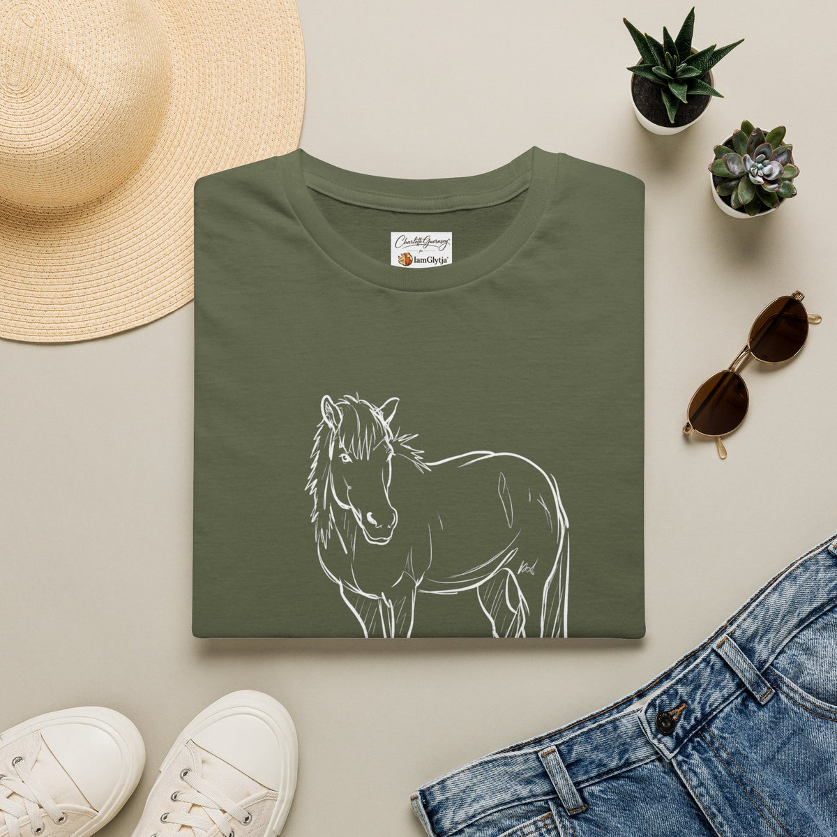Glytja Boss Mare t-shirt in royal blue