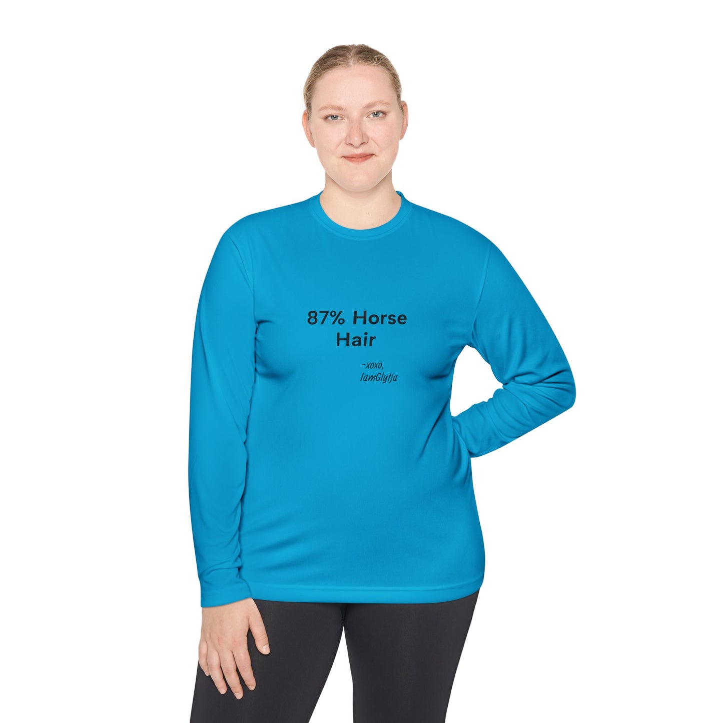 "87% Horse Hair" Ladies Trail Riding Long Sleeve Tee