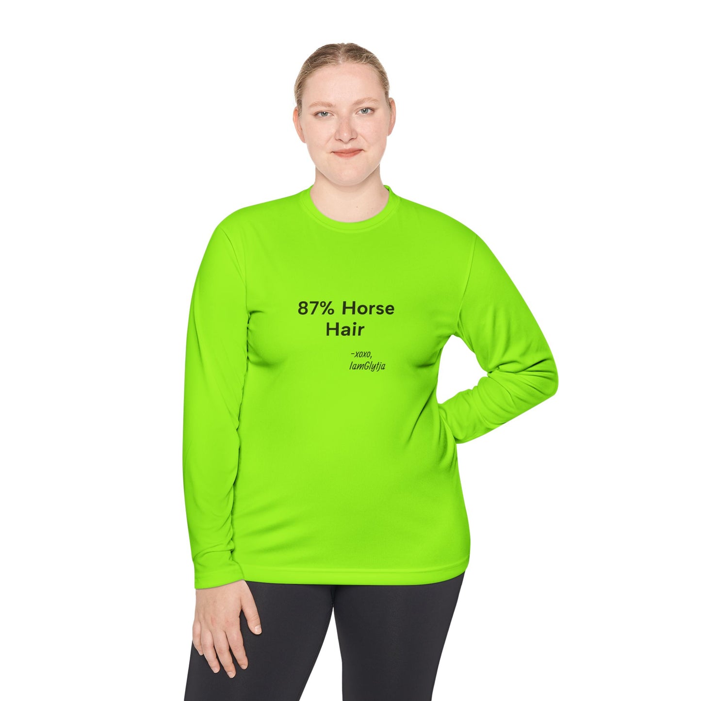 "87% Horse Hair" Ladies Trail Riding Long Sleeve Tee