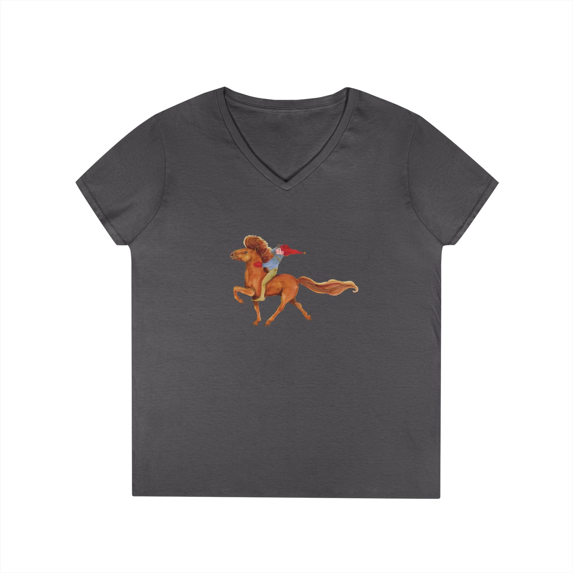 Dark gray t-shirt with troll riding Frodi horse