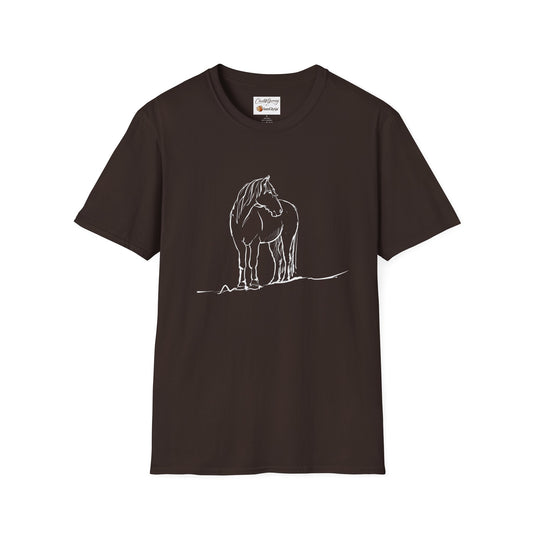 Hermi Icelandic horse t-shirt, art by Charlotte Guernsey for IamGlytja