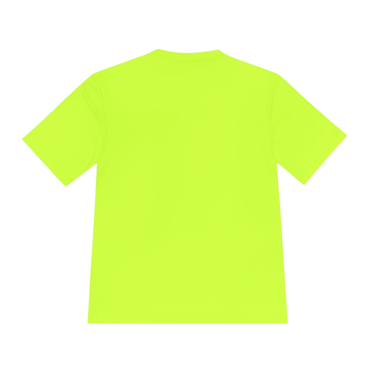 Neon green t-shirt on a white background