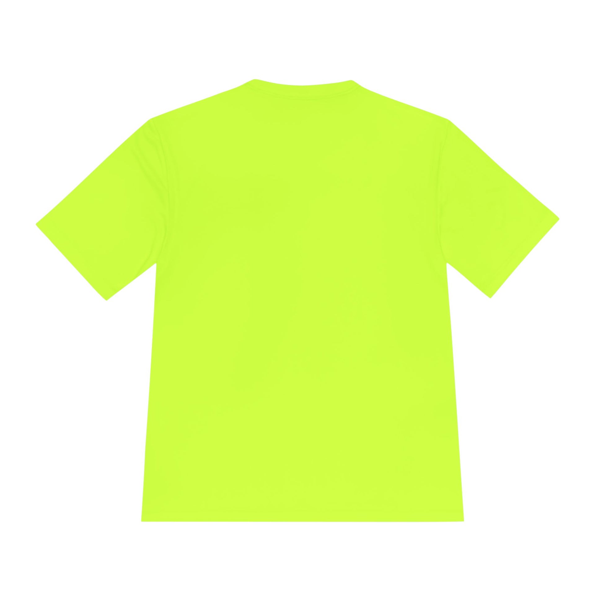 Neon green t-shirt on a white background