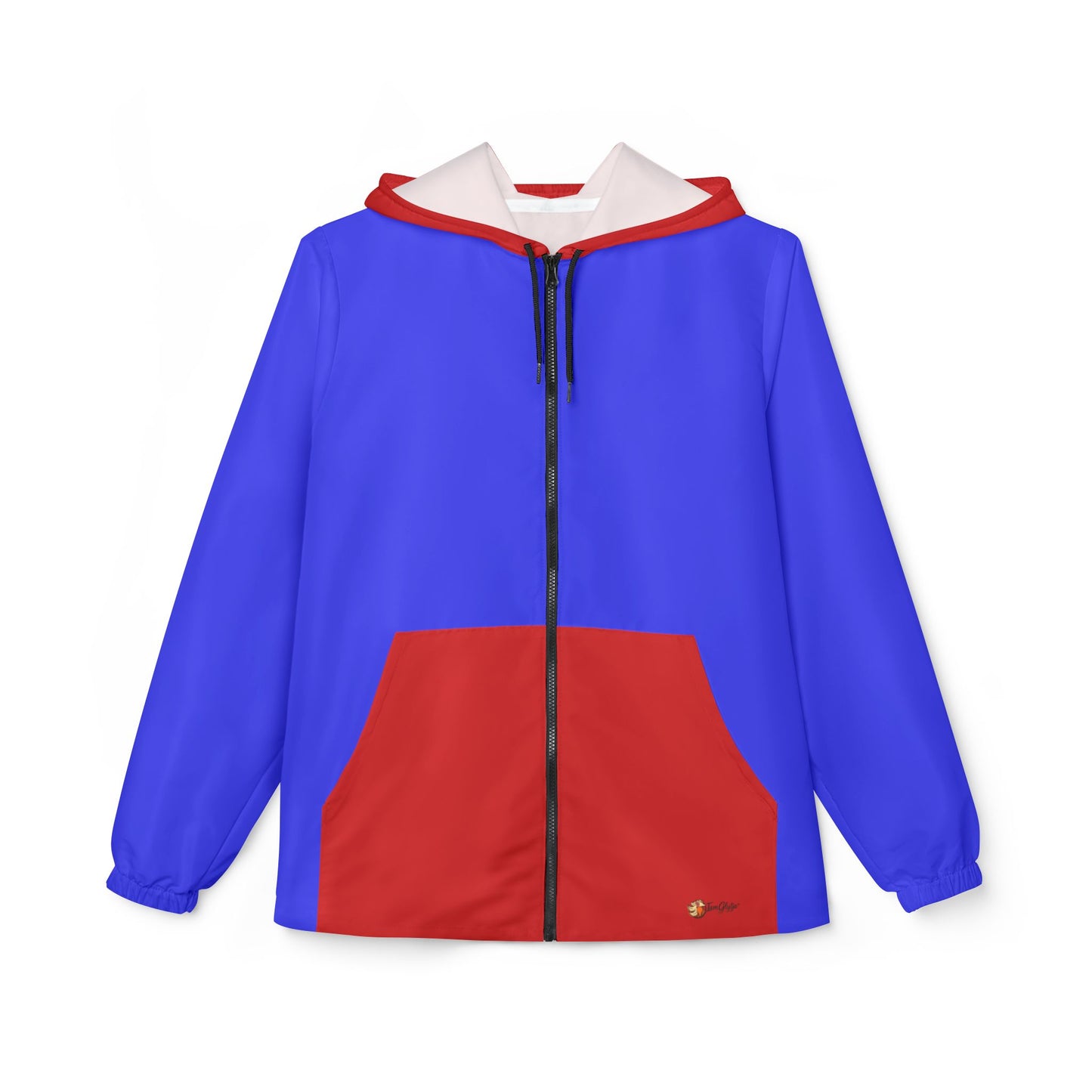 The Hólar Windbreaker | Blue & Red Hooded Lightweight Jacket