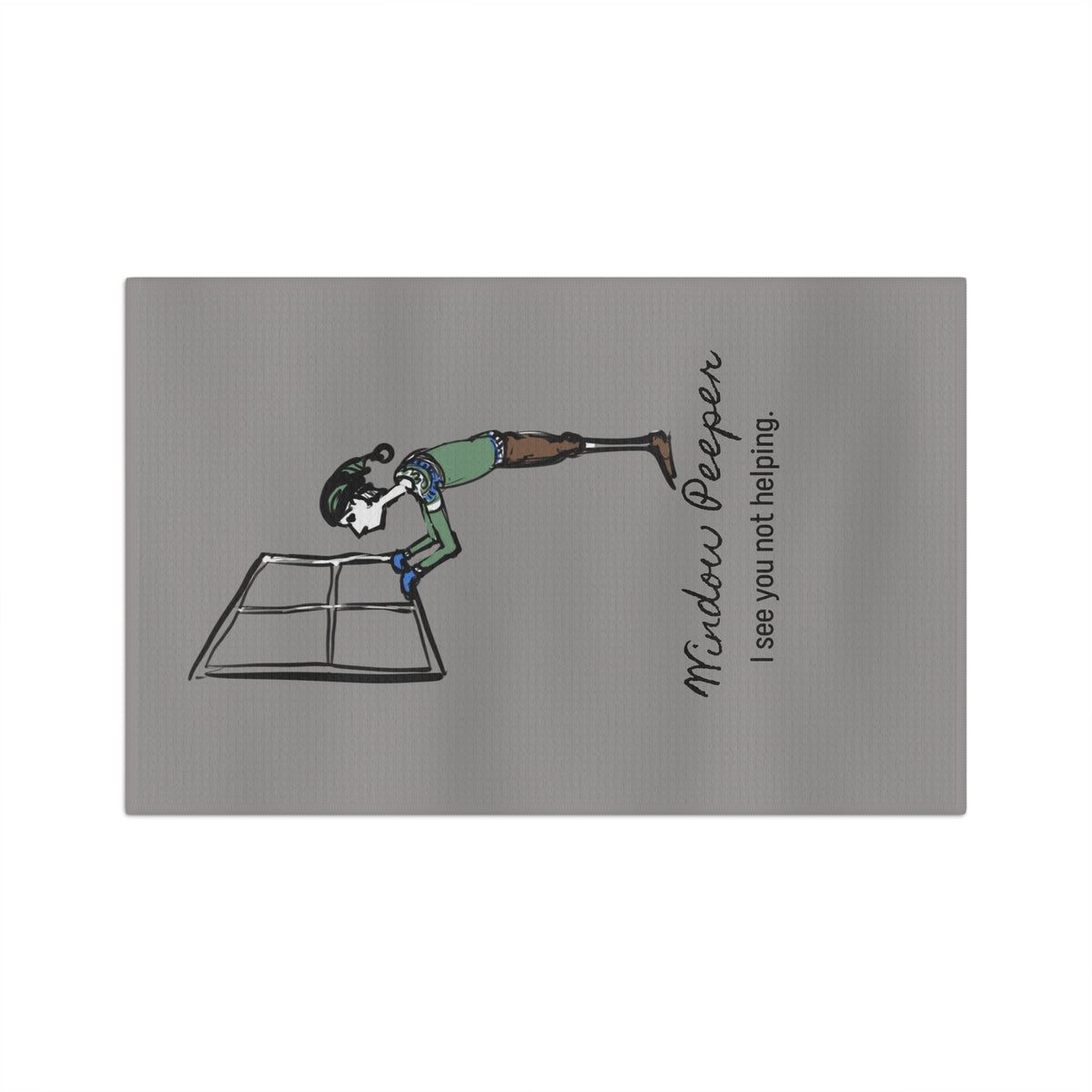I See You Not Helping. | Window Peeper Yule Lad Kitchen Towel